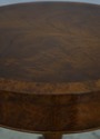 LF73620: Round Burl Walnut & Mahogany 1 Drawer Ped