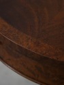 LF73620: Round Burl Walnut & Mahogany 1 Drawer Ped