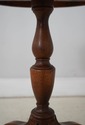 LF73620: Round Burl Walnut & Mahogany 1 Drawer Ped