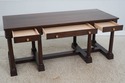 73678: Large Empire Style Mahogany 3 Drawer Librar