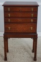 L73675: HICKORY CHAIR Burl Wood Banded Silver Ches