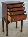 L73675: HICKORY CHAIR Burl Wood Banded Silver Ches