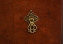 L73675: HICKORY CHAIR Burl Wood Banded Silver Ches