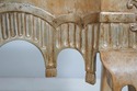 L73449: Gilted & Painted Granite Top Console Table