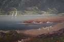 F73599: Oil On Canvas Mountain Scene - Artist Sign