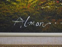 F73599: Oil On Canvas Mountain Scene - Artist Sign