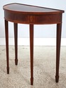 L73490: HEKMAN Mahogany Inlaid Demilune Table