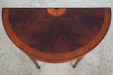 L73490: HEKMAN Mahogany Inlaid Demilune Table