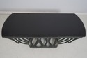 69047: French Art Deco Iron Base Granite Top Table