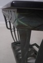 69047: French Art Deco Iron Base Granite Top Table