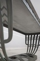 69047: French Art Deco Iron Base Granite Top Table
