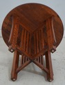 F68986: Mission Style Oak Round Occasional Table