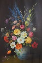 F69033: HOLLENBECK Signed Floral Still Life Oil Pa