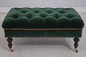 69053: EDWARD FERRELL Tufted Green Velvet Cherry O