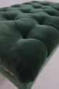 69053: EDWARD FERRELL Tufted Green Velvet Cherry O