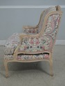 64711EC: Pair French Louis XV Bergere Chairs w Ott