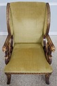 L73655: Egyptian Style Gilt Carved Hall Chair w. S