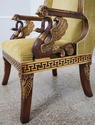 L73655: Egyptian Style Gilt Carved Hall Chair w. S