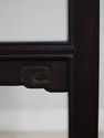 73593: Chinese Rosewood Marble Inset End Table