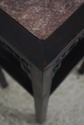 73593: Chinese Rosewood Marble Inset End Table