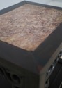 73593: Chinese Rosewood Marble Inset End Table