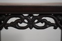 73593: Chinese Rosewood Marble Inset End Table