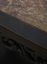 73593: Chinese Rosewood Marble Inset End Table