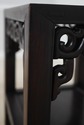 73593: Chinese Rosewood Marble Inset End Table