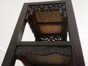 73593: Chinese Rosewood Marble Inset End Table