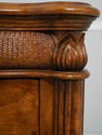 L73624: SCHNADIG Stately Wood & Rattan Bedside Tab