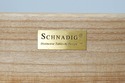L73624: SCHNADIG Stately Wood & Rattan Bedside Tab