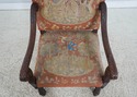 73642: Pair of Antique Louis XVI Fauteuils Needlep