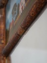 F73592: Antique Reverse Painted Hanging Wall Mirro