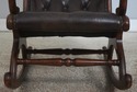L73334: Brown Tufted Leather Rocking Chair