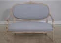 L73333: French Louis XVI Style Blue & White Oval B