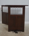73379: STICKLEY Roycroft Mission Oak Leaded Glass 