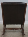 L73334: Brown Tufted Leather Rocking Chair