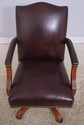 73472: ETHAN ALLEN Burgundy Leather Desk Chair