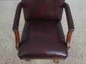 73472: ETHAN ALLEN Burgundy Leather Desk Chair
