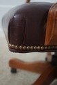73472: ETHAN ALLEN Burgundy Leather Desk Chair