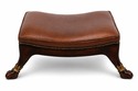 73455: THEODORE ALEXANDER Regency Style Leather Fo