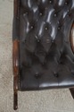 L73334: Brown Tufted Leather Rocking Chair