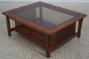 73423: STICKLEY Mission Cherry Glass Top Coffee Ta