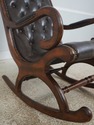 L73334: Brown Tufted Leather Rocking Chair