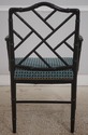 L73381: Pair of Ebonized Chinese Chippendale Faux 