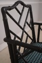 L73381: Pair of Ebonized Chinese Chippendale Faux 