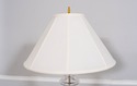 F69103: Pair of WATERFORD Brass & Crystal Lamps w/
