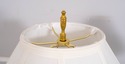 F69103: Pair of WATERFORD Brass & Crystal Lamps w/