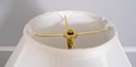 F69103: Pair of WATERFORD Brass & Crystal Lamps w/