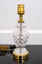 F69104: Small WATERFORD Brass & Crystal Lamp